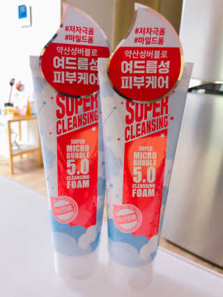 미팩토리 슈퍼 마이크로 버블 5.0 클렌징 폼 X 2EA — 5점을 준 리뷰어가 2019년 6월 올린 사용 사진