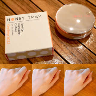 Honey Trap 톤 업 파운데이션 쿠션(W22.5,C17.5) — 3.83점을 준 리뷰어가 2018년 3월 올린 사용 사진