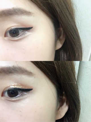 딜라잇18 홀리몰리 글리터라이너 — 2점을 준 리뷰어가 2016년 10월 올린 사용 사진