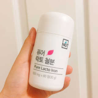네츄럴굿띵스 퓨어 락토 철분 60일분 — 4.67점을 준 리뷰어가 2018년 2월 올린 사용 사진