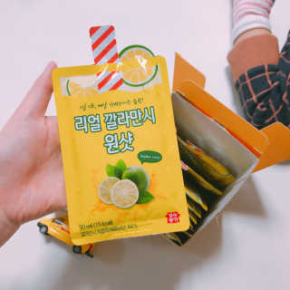 장수농가 리얼깔라만시 원샷 50ml 10팩+보틀 — 5점을 준 리뷰어가 2019년 5월 올린 사용 사진