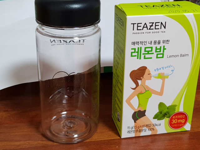 티젠 레몬밤 + 마이보틀 리뷰 사진