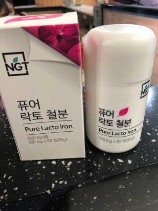 네츄럴굿띵스 퓨어 락토 철분 60일분 — 4.17점을 준 리뷰어가 2018년 1월 올린 사용 사진