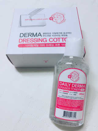 나이팅게일 광채토너130ml+더마 드레싱 코튼 100 SET — 4.67점을 준 리뷰어가 2018년 4월 올린 사용 사진