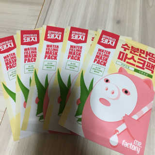 미팩토리 수분 만땅 마스크팩 5매 — 5점을 준 리뷰어가 2018년 2월 올린 사용 사진