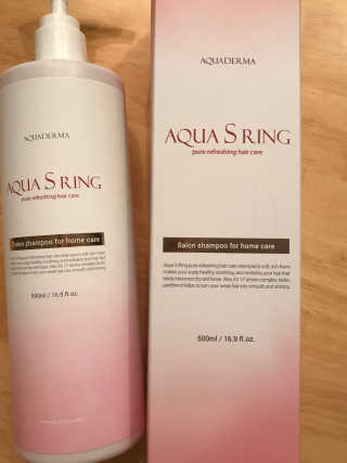 아쿠아큐링 아쿠아S링 퓨어리프레싱 헤어케어 500ml — 5점을 준 리뷰어가 2018년 8월 올린 사용 사진
