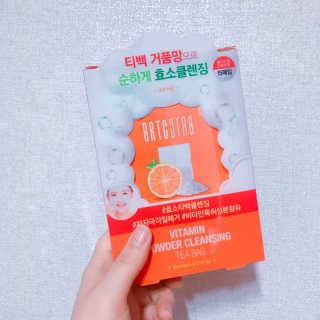 비알티씨 V10 파우더 클렌징 티백 2종 — 5점을 준 리뷰어가 2019년 2월 올린 사용 사진
