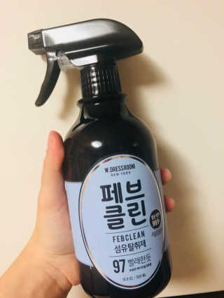 더블유드레스룸 페브클린 500ml — 5점을 준 리뷰어가 2018년 8월 올린 사용 사진