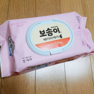 보솜이 아기물티슈 베이비케어 푸에디션 캡 74매 10입 — 5점을 준 리뷰어가 2019년 4월 올린 사용 사진