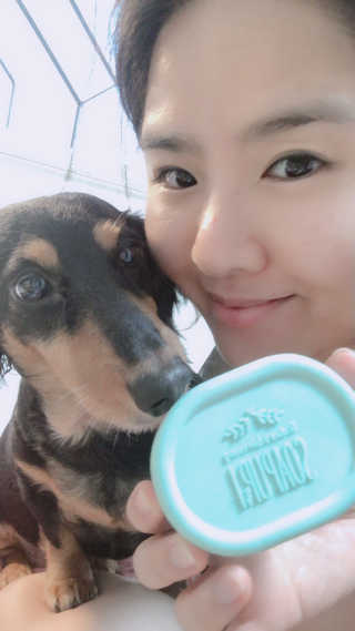 솝퓨리 노세범 샴푸바 지성두피 고체샴푸 — 5점을 준 리뷰어가 2019년 7월 올린 사용 사진