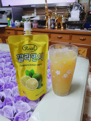 장수농가 리얼깔라만시 — 5점을 준 리뷰어가 2018년 4월 올린 사용 사진