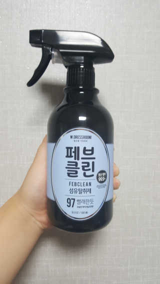 더블유드레스룸 페브클린 500ml — 5점을 준 리뷰어가 2018년 8월 올린 사용 사진