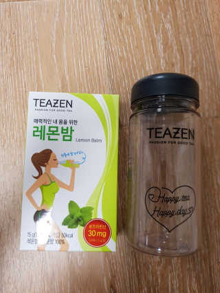 티젠 레몬밤 + 마이보틀 — 5점을 준 리뷰어가 2018년 7월 올린 사용 사진
