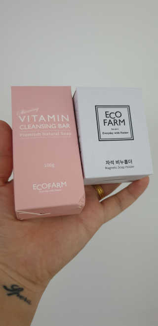 에코팜 샤이닝 비타민 클렌징 비누, 홀더 세트 — 5점을 준 리뷰어가 2019년 4월 올린 사용 사진