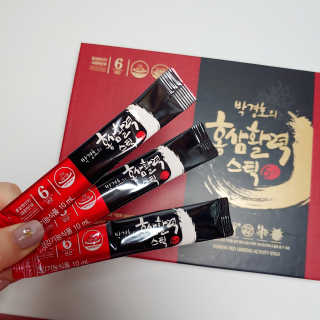 메이준뉴트리 박경호의 홍삼활력스틱 10ml x 30포 — 5점을 준 리뷰어가 2020년 3월 올린 사용 사진