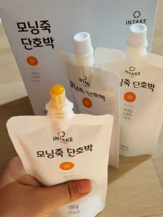 인테이크 모닝죽 (단호박/고구마/단팥/검은콩/귀리) — 4.5점을 준 리뷰어가 2017년 8월 올린 사용 사진