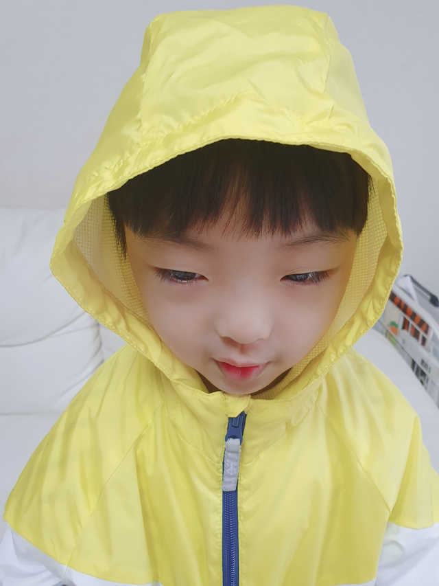 메쉬 배색 점퍼 리뷰 사진