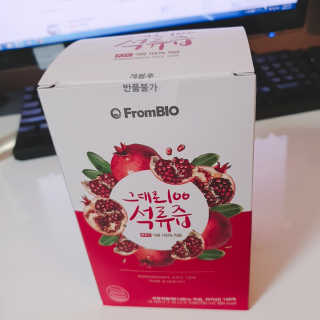 프롬바이오 오직 석류만 [그대로100 석류즙] 하루 1포로 건강하게 — 4.5점을 준 리뷰어가 2020년 3월 올린 사용 사진