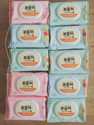 보솜이 아기물티슈 베이비케어 푸에디션 캡 74매 10입 — 5점을 준 리뷰어가 2019년 4월 올린 사용 사진