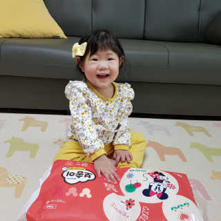 보솜이 베이비케어 팬티형 기저귀 — 5점을 준 리뷰어가 2019년 3월 올린 사용 사진