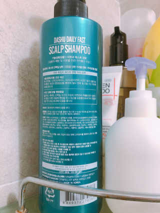 다슈코리아 다슈 데일리 패스트 한방 두피 샴푸 500ml — 4.67점을 준 리뷰어가 2018년 3월 올린 사용 사진