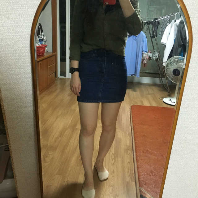 가르손느데일리 데님스커트 리뷰 사진