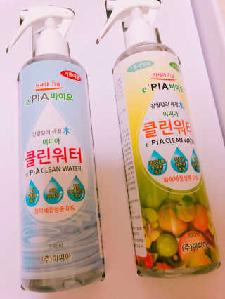 이피아 유해화학물질 없는 알칼리전해수 세정제 클린워터 — 5점을 준 리뷰어가 2018년 1월 올린 사용 사진