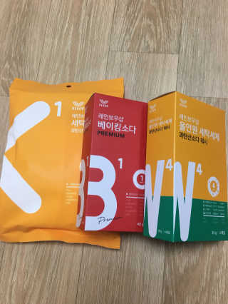 레인보우샵 올인원세탁세제,베이킹소다 스틱포6개입+세탁조클리너 — 5점을 준 리뷰어가 2018년 3월 올린 사용 사진