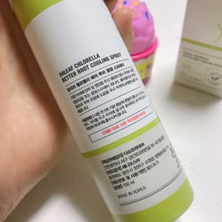 달리프 클로렐라 베러 루트 쿨링 스프레이 100ml — 4.5점을 준 리뷰어가 2019년 6월 올린 사용 사진