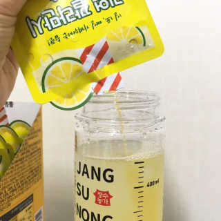 장수농가 리얼깔라만시 원샷 50ml 10팩+보틀 — 4.5점을 준 리뷰어가 2019년 5월 올린 사용 사진
