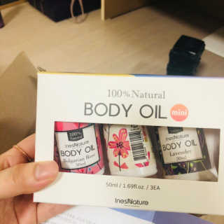 이네스네이쳐 천연 바디오일 미니 3종세트 50ml — 5점을 준 리뷰어가 2018년 6월 올린 사용 사진