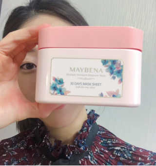 메이베나 1일 1팩 뽑아쓰는 마스크팩 — 5점을 준 리뷰어가 2019년 2월 올린 사용 사진