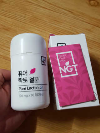 네츄럴굿띵스 퓨어 락토 철분 60일분 — 4.67점을 준 리뷰어가 2017년 11월 올린 사용 사진