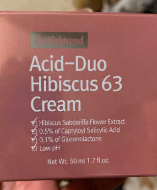 Wishtrend Acid-Duo 히비스커스 63 크림 — 5점을 준 리뷰어가 2019년 12월 올린 사용 사진