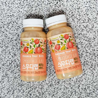 풀무원 스무디랩 피치&비타 — 5점을 준 리뷰어가 2017년 11월 올린 사용 사진