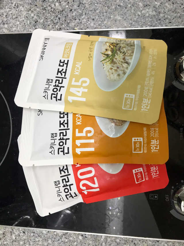 스키니랩 곤약리조또 3종 리뷰 사진