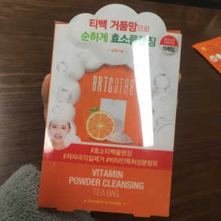 비알티씨 V10 파우더 클렌징 티백 2종 — 5점을 준 리뷰어가 2019년 2월 올린 사용 사진