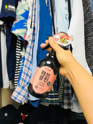 더블유드레스룸 페브클린 500ml — 5점을 준 리뷰어가 2018년 8월 올린 사용 사진