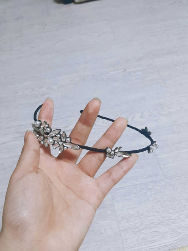 폭스타일 비올라 큐빅 헤어밴드 리뷰 사진