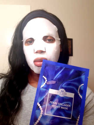 Pearl Collagen Velvet Mask 1 BOX by YVESOM — 4점을 준 리뷰어가 2019년 2월 올린 사용 사진