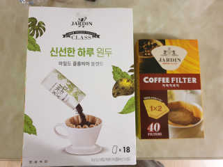 (주)쟈뎅 [쟈뎅] 클래스 신선한 하루 원두+여과지 SET — 4점을 준 리뷰어가 2019년 3월 올린 사용 사진