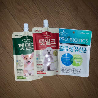 [빙그레] 에버그로 생유산균 1봉（10포입）+펫밀크2팩 — 4점을 준 리뷰어가 2019년 3월 올린 사용 사진
