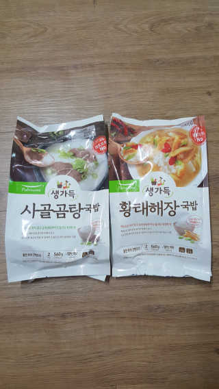 [풀무원] 사골곰탕국밥 황태해장국밥 — 5점을 준 리뷰어가 2018년 6월 올린 사용 사진