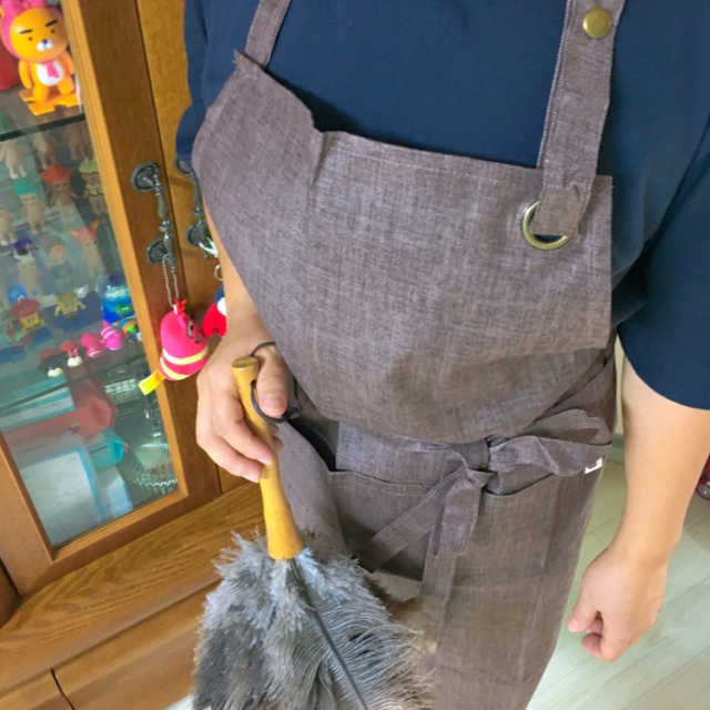 린넨 발수 앞치마 리뷰 사진