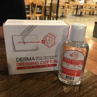 나이팅게일 광채토너130ml+더마 드레싱 코튼 100 SET — 4.83점을 준 리뷰어가 2018년 5월 올린 사용 사진