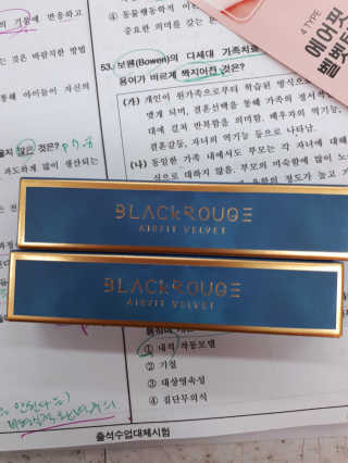 [블랙루즈] 에어 핏 벨벳 틴트5 1+1 — 4.5점을 준 리뷰어가 2019년 11월 올린 사용 사진