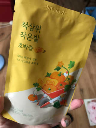 랩노쉬 책상위 작은밭 호박즙 — 5점을 준 리뷰어가 2017년 7월 올린 사용 사진