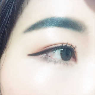 뷰티피플 365 스테이 워터프루프 브러쉬 펜 아이라이너(03호 어필브라운) — 4.5점을 준 리뷰어가 2016년 10월 올린 사용 사진