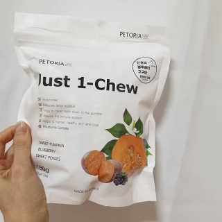 [펫토리아] 한입뚝딱 혼합 덴탈츄 Just 1-Chew — 5점을 준 리뷰어가 2020년 2월 올린 사용 사진