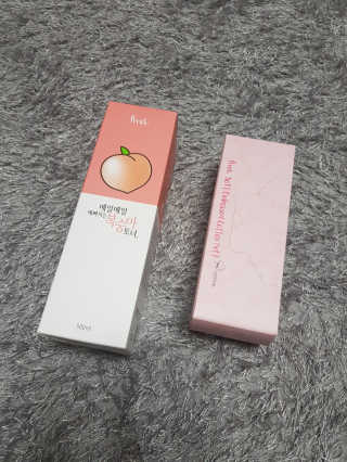 프레티 복숭아 토너 + 소프트 엠보 코튼 화장솜 — 5점을 준 리뷰어가 2019년 4월 올린 사용 사진